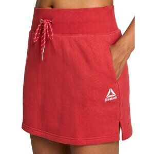 New Women's Reebok Slim Fit Squad Fleece Skirt Baked Apple